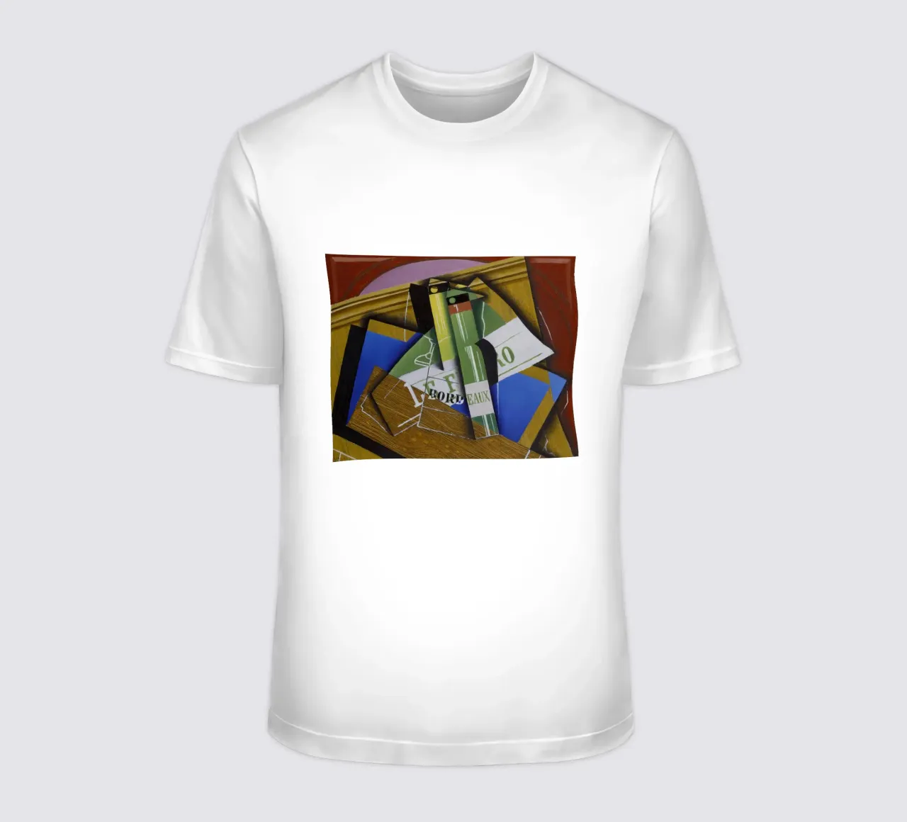 Juan Gris - La bottiglia di Bordeaux. 1915. t-shirt da ARTOTHEK