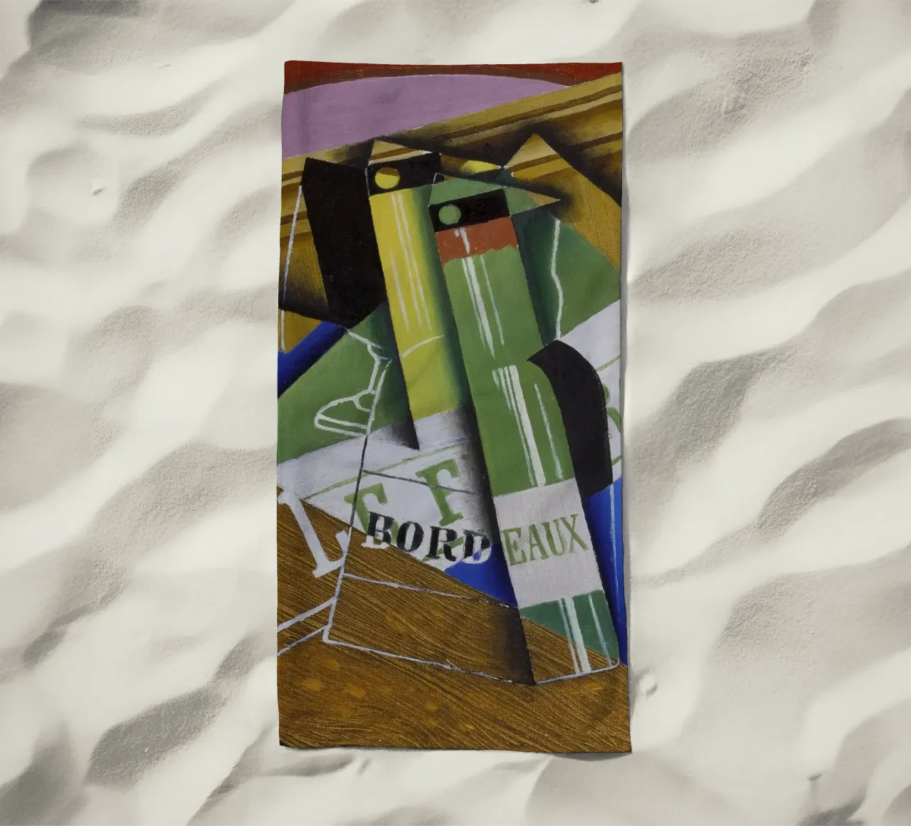Juan Gris - La bottiglia di Bordeaux. 1915. telo mare da ARTOTHEK