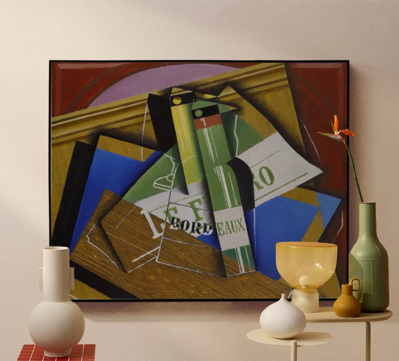 Juan Gris - La bottiglia di Bordeaux. 1915. plexiglass da ARTOTHEK