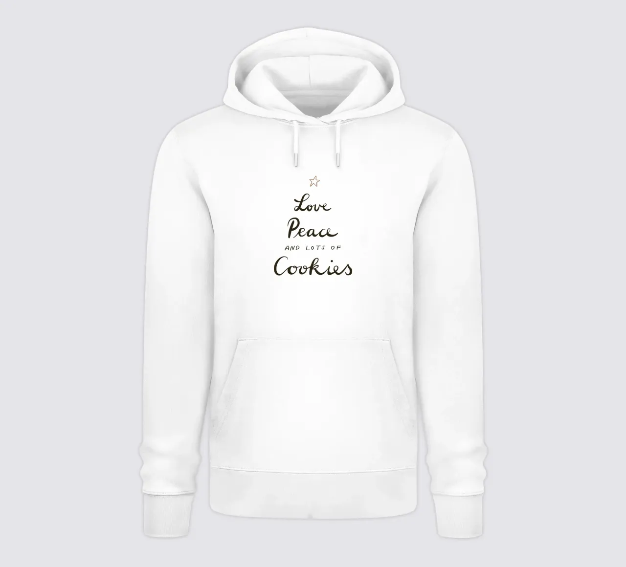 Love Peace And Lots Of Cookies | Modernes Weihnachts-Design hoodie by Kathrin Woo Design