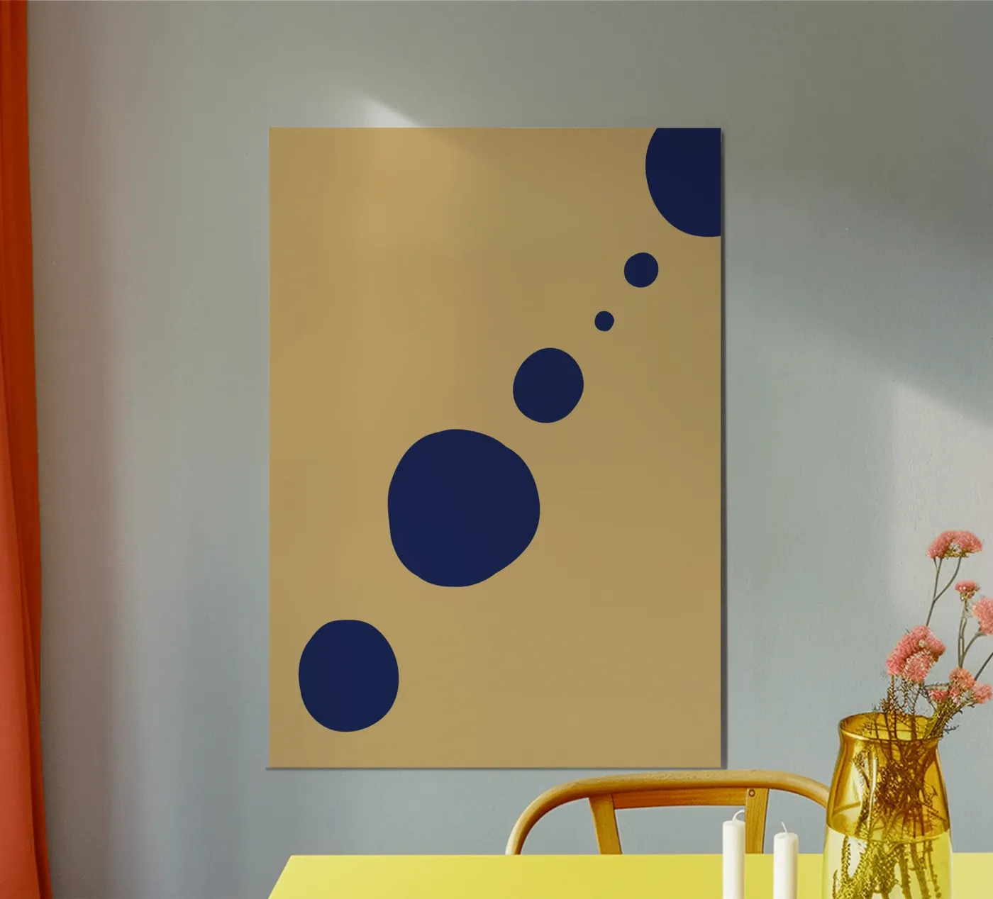Blue Gravity Poster von No Straight Lines