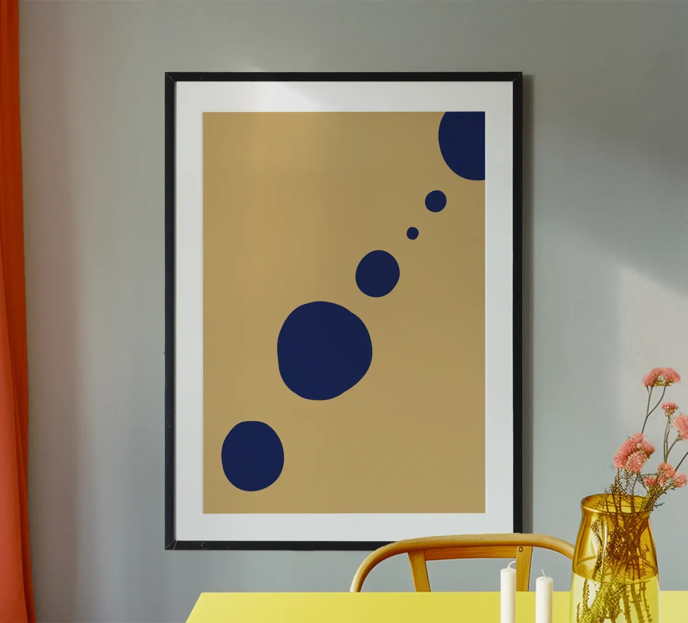 Blue Gravity Poster von No Straight Lines