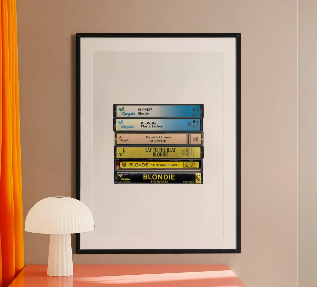 Blondie - Album raccolti - Stampa su cassetta poster con telaio in legno da MrMustardPrints