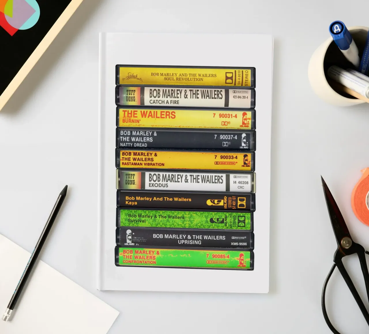 Bob Marley - Collected Albums - Cassette Print notebook by MrMustardPrints