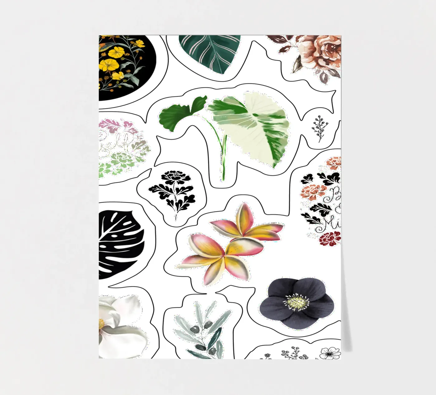 Botanical Stickers foglio adesivo da anisillustration