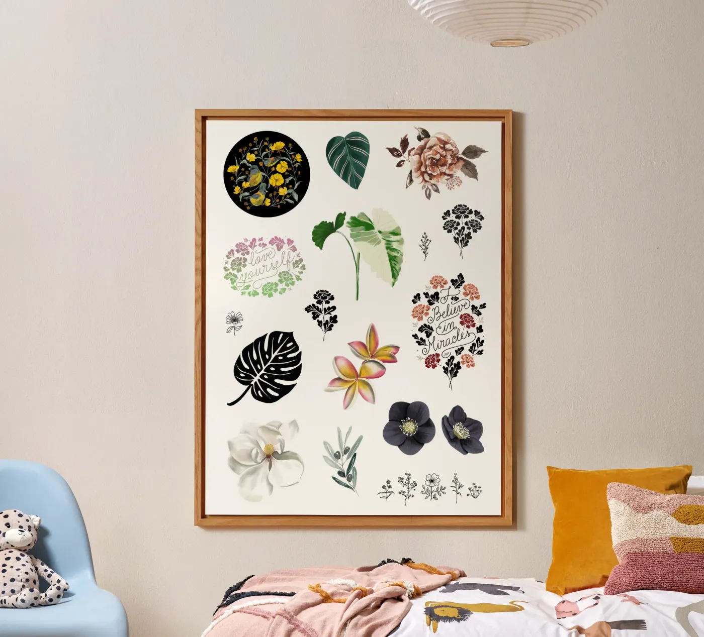 Botanical Stickers alluminio dibond da anisillustration