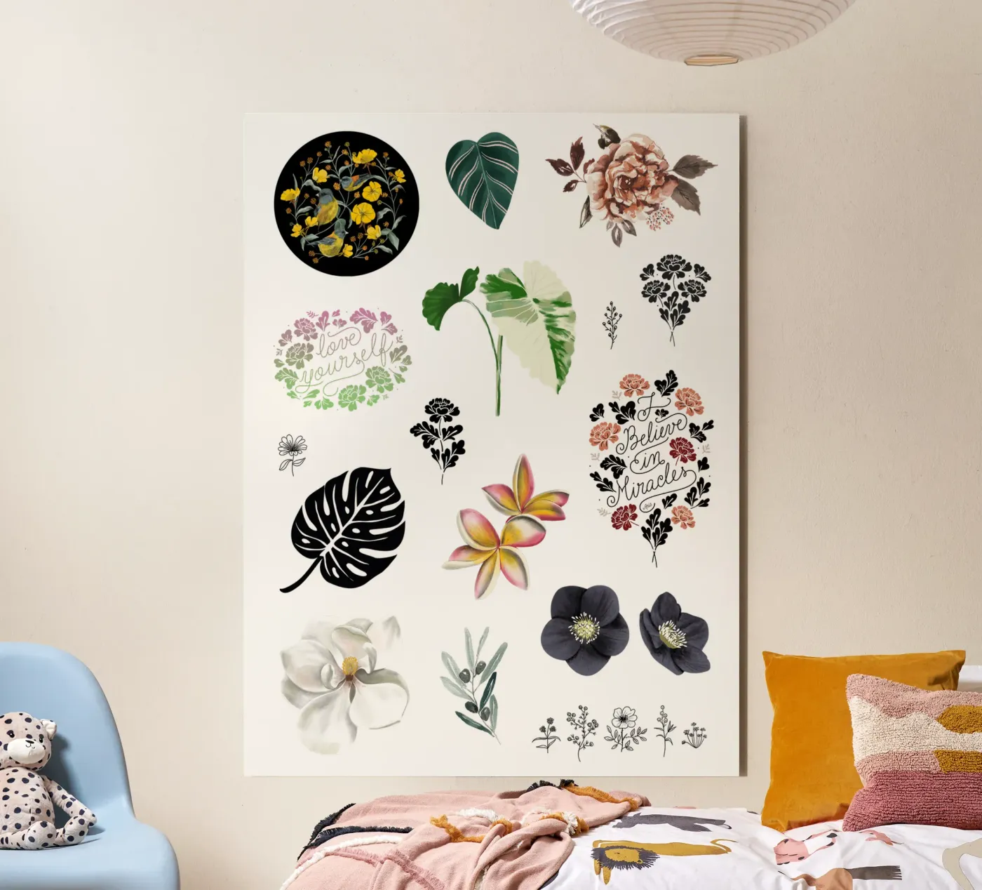 Botanical Stickers alluminio dibond da anisillustration