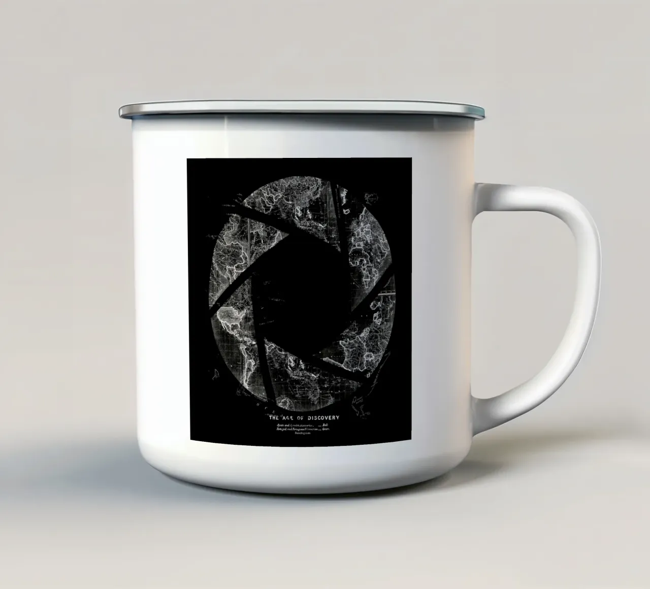 Travelling Lens tazza in smalto da Tobe Fonseca