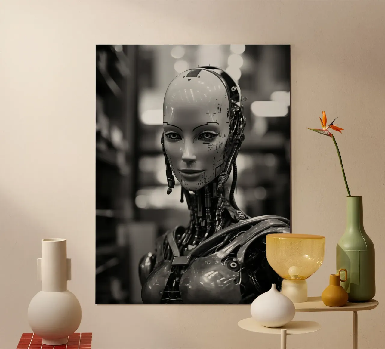 The Smile of the Mona Lisa | Sci-Fi Cyborg hahnemühle by Autofocus