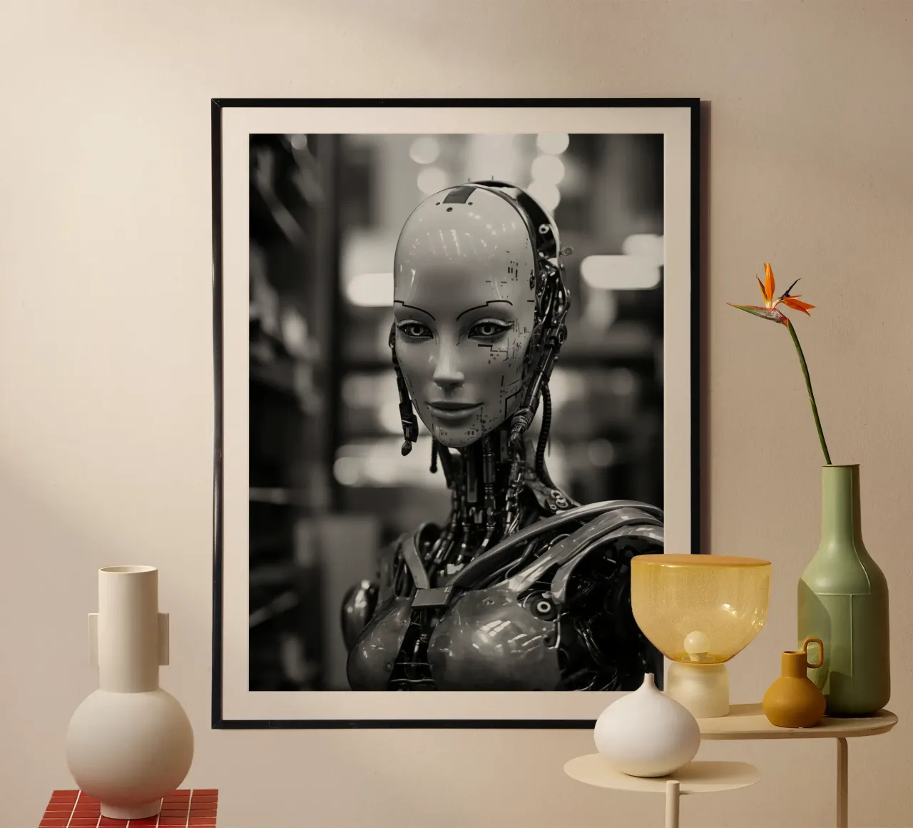 The Smile of the Mona Lisa | Sci-Fi Cyborg hahnemühle by Autofocus