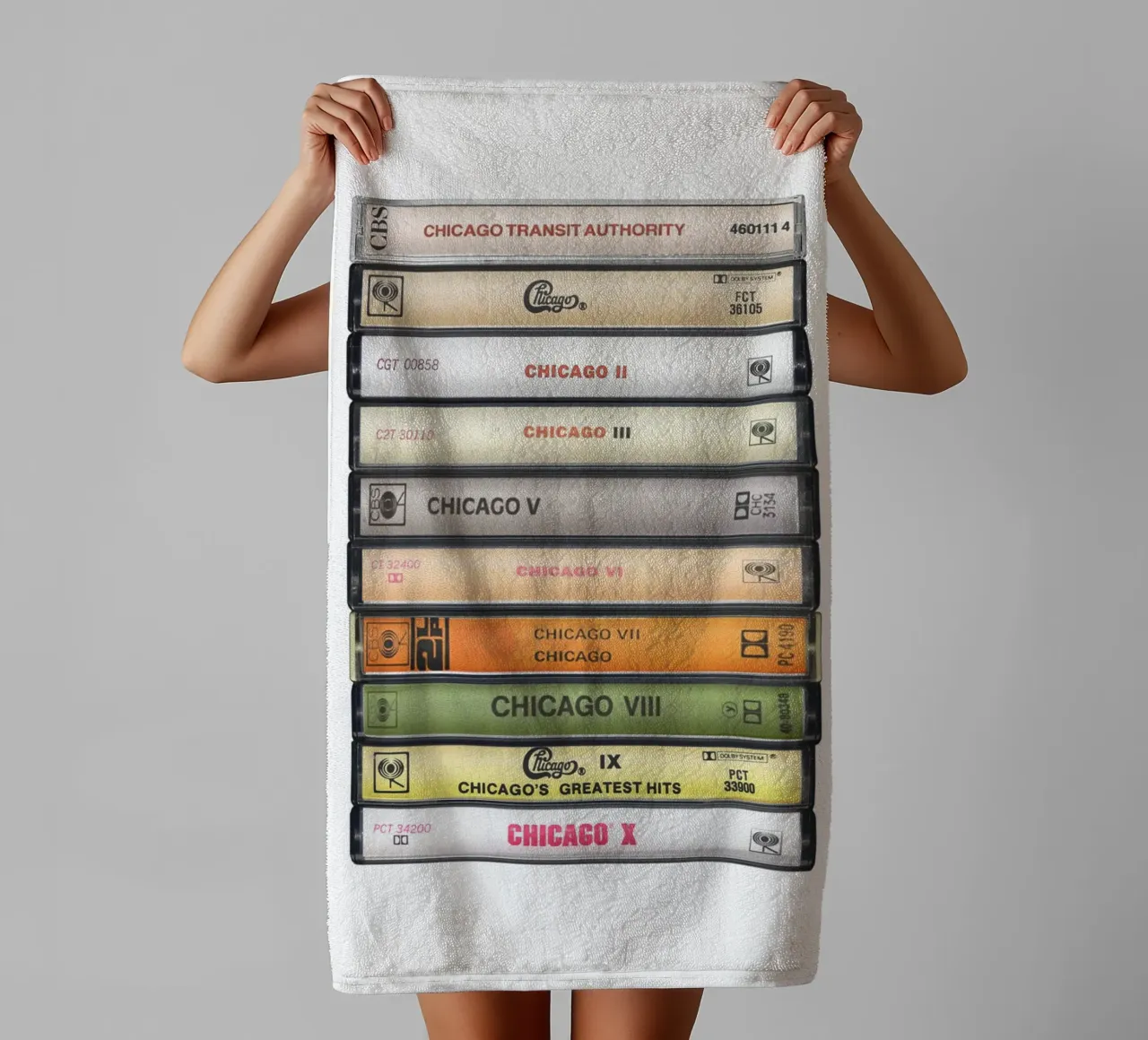 Chicago - Collected Albums - Cassette Print towel by MrMustardPrints