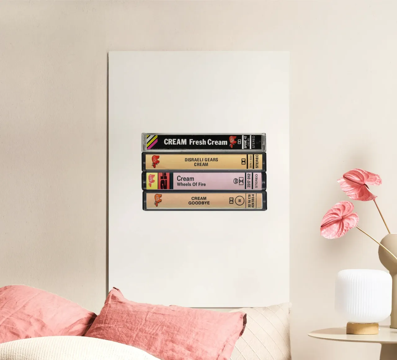 Cream - Album raccolti - Stampa su cassetta poster con telaio in plastica da MrMustardPrints