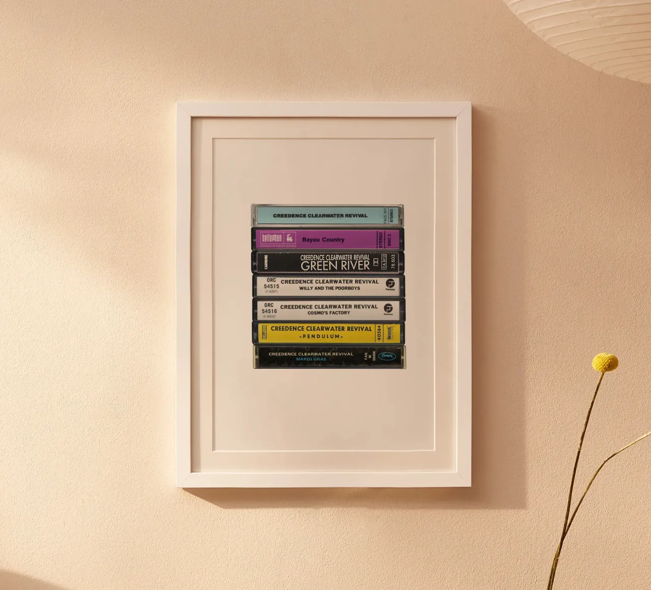Creedence Clearwater Revival - Album raccolti - Cassette poster con telaio in alluminio da MrMustardPrints