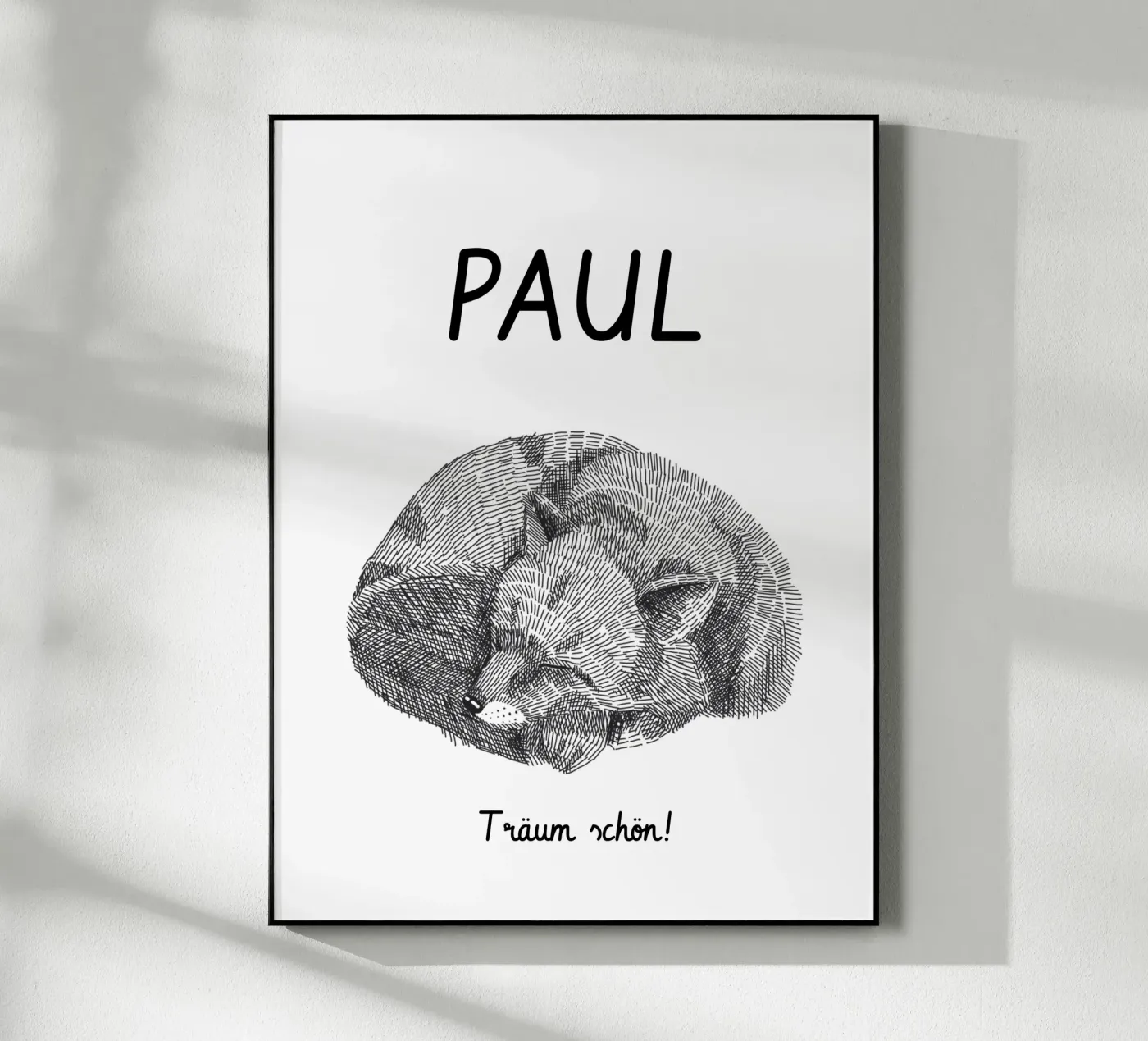 Fuchs - Träume mit Name Acryl-Glas von Ohkimiko