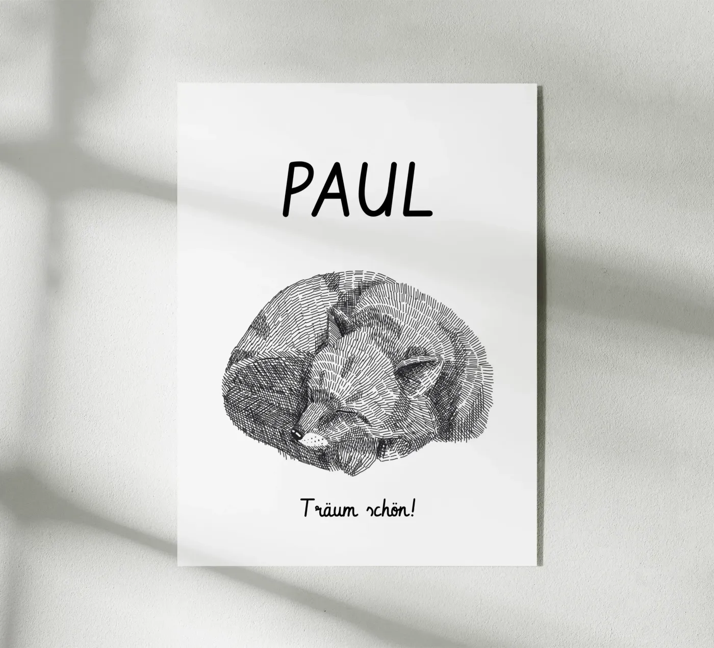 Fuchs - Träume mit Name Acryl-Glas von Ohkimiko