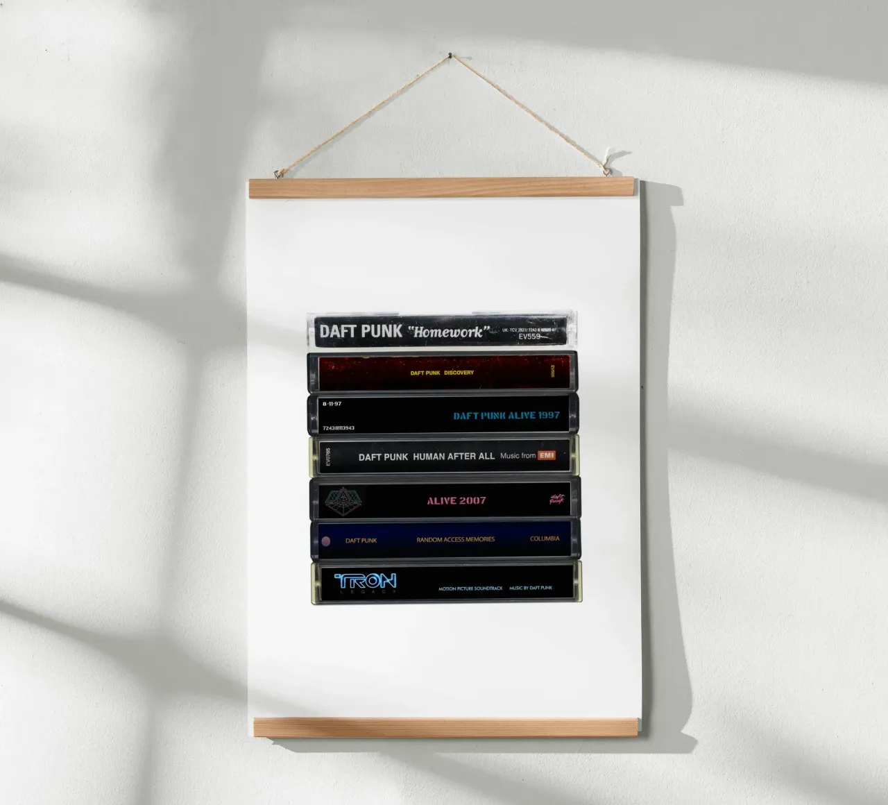 Daft Punk - Album raccolti - Stampa su cassetta poster da MrMustardPrints
