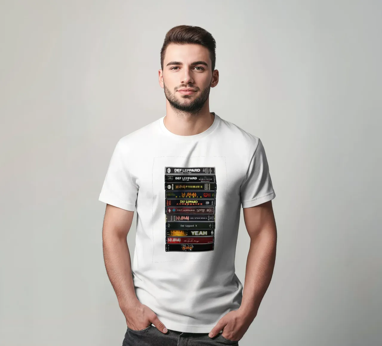 Def Leppard - Album raccolti - Stampa su cassetta t-shirt da MrMustardPrints