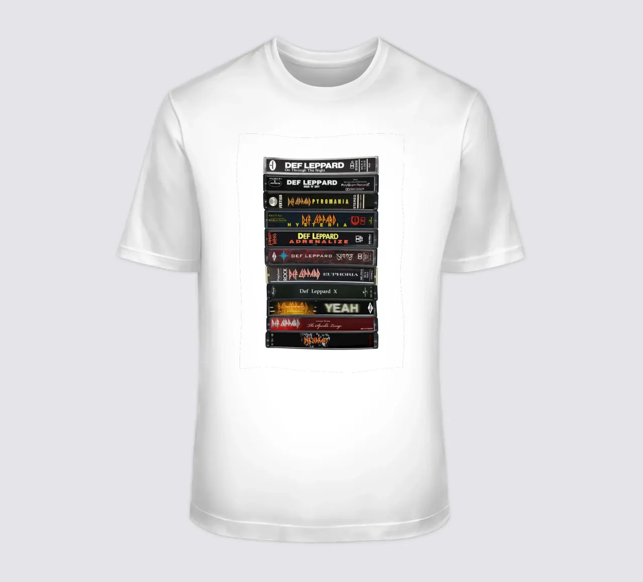 Def Leppard - Album raccolti - Stampa su cassetta t-shirt da MrMustardPrints