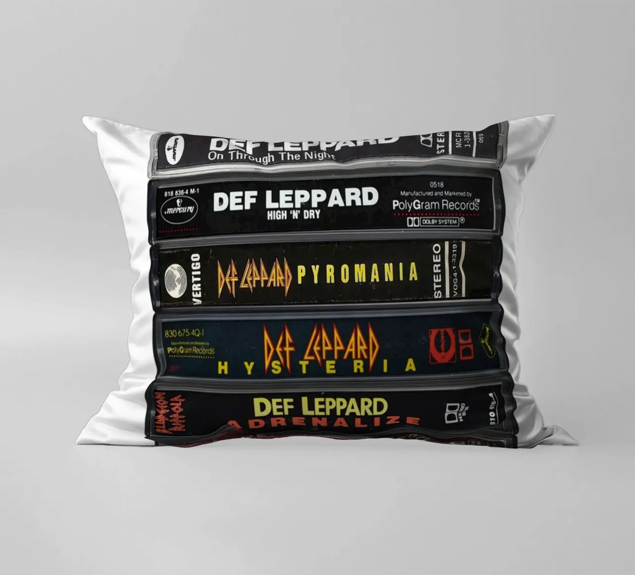 Def Leppard - Album raccolti - Stampa su cassetta cuscino da MrMustardPrints