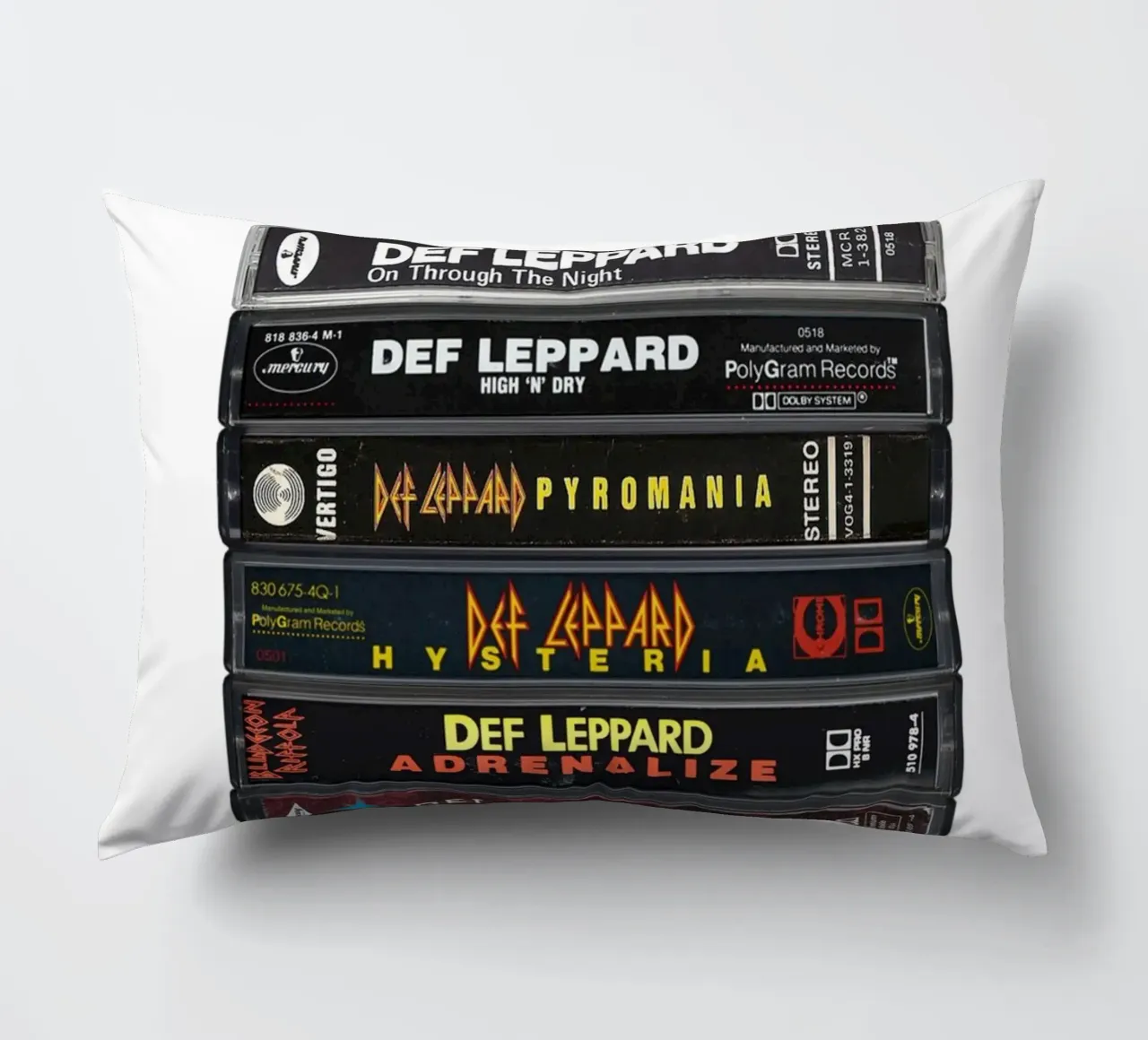 Def Leppard - Album raccolti - Stampa su cassetta cuscino da MrMustardPrints