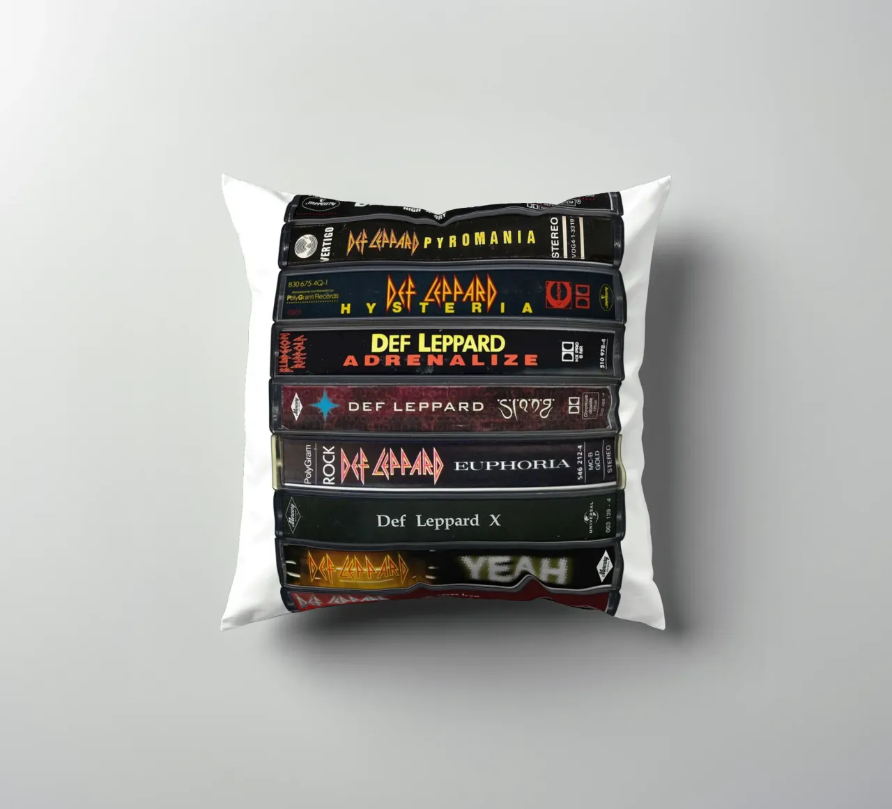 Def Leppard - Album raccolti - Stampa su cassetta cuscino da MrMustardPrints