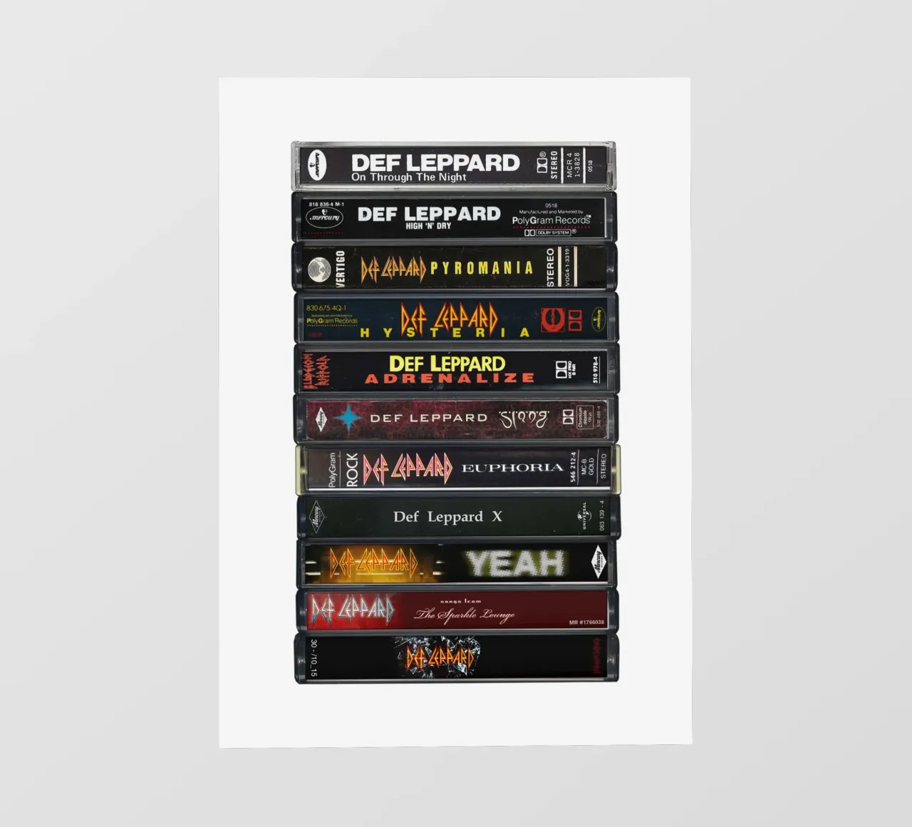 Def Leppard - Album raccolti - Stampa su cassetta pellicola backlit da MrMustardPrints