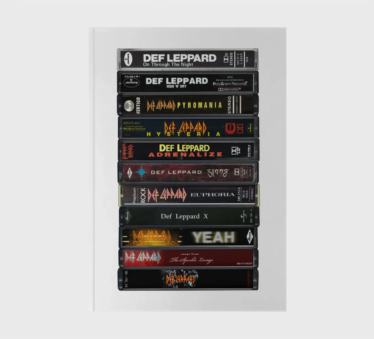 Def Leppard - Collected Albums - Cassette Print notebook by MrMustardPrints
