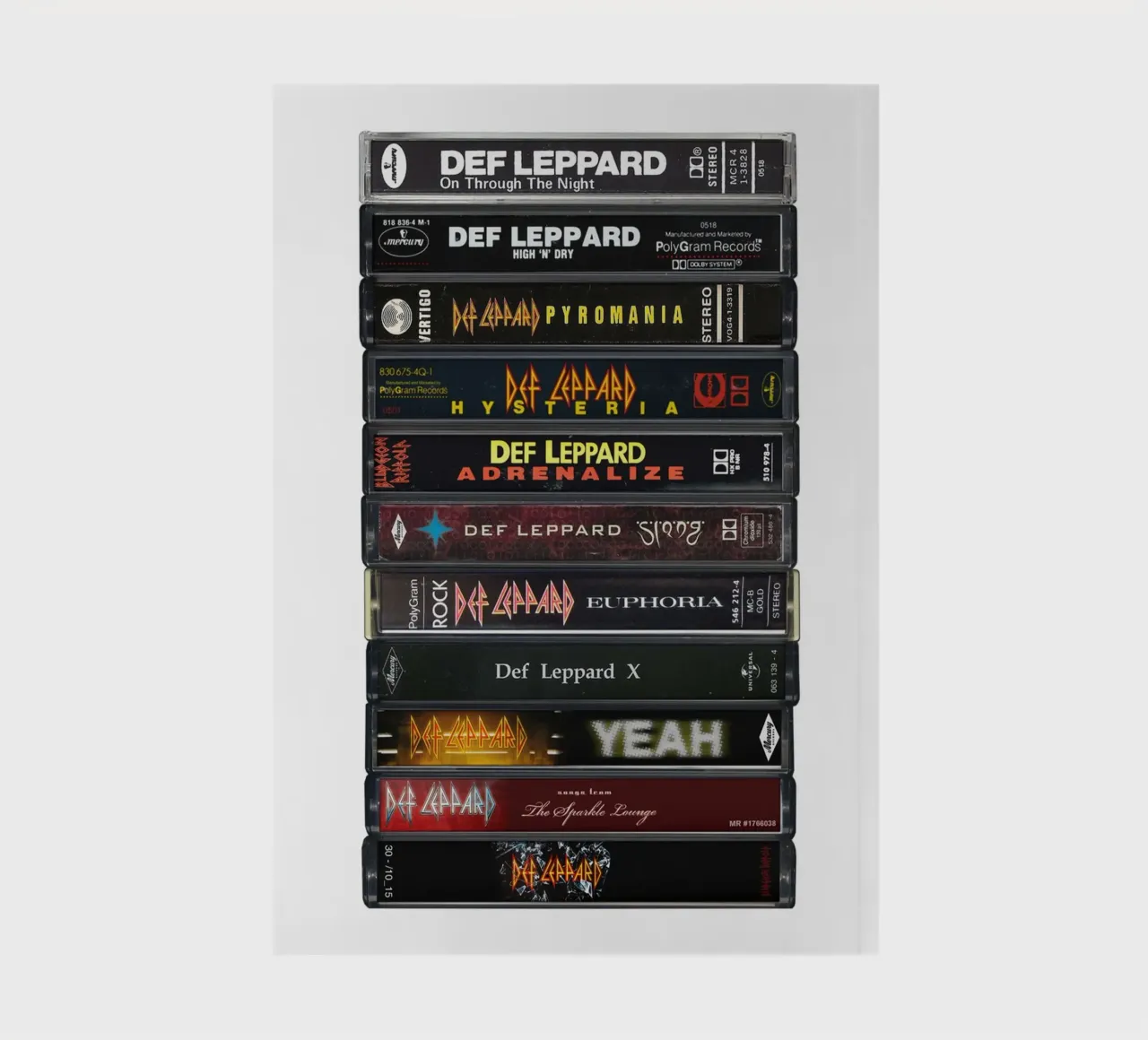 Def Leppard - Collected Albums - Cassette Print notebook by MrMustardPrints