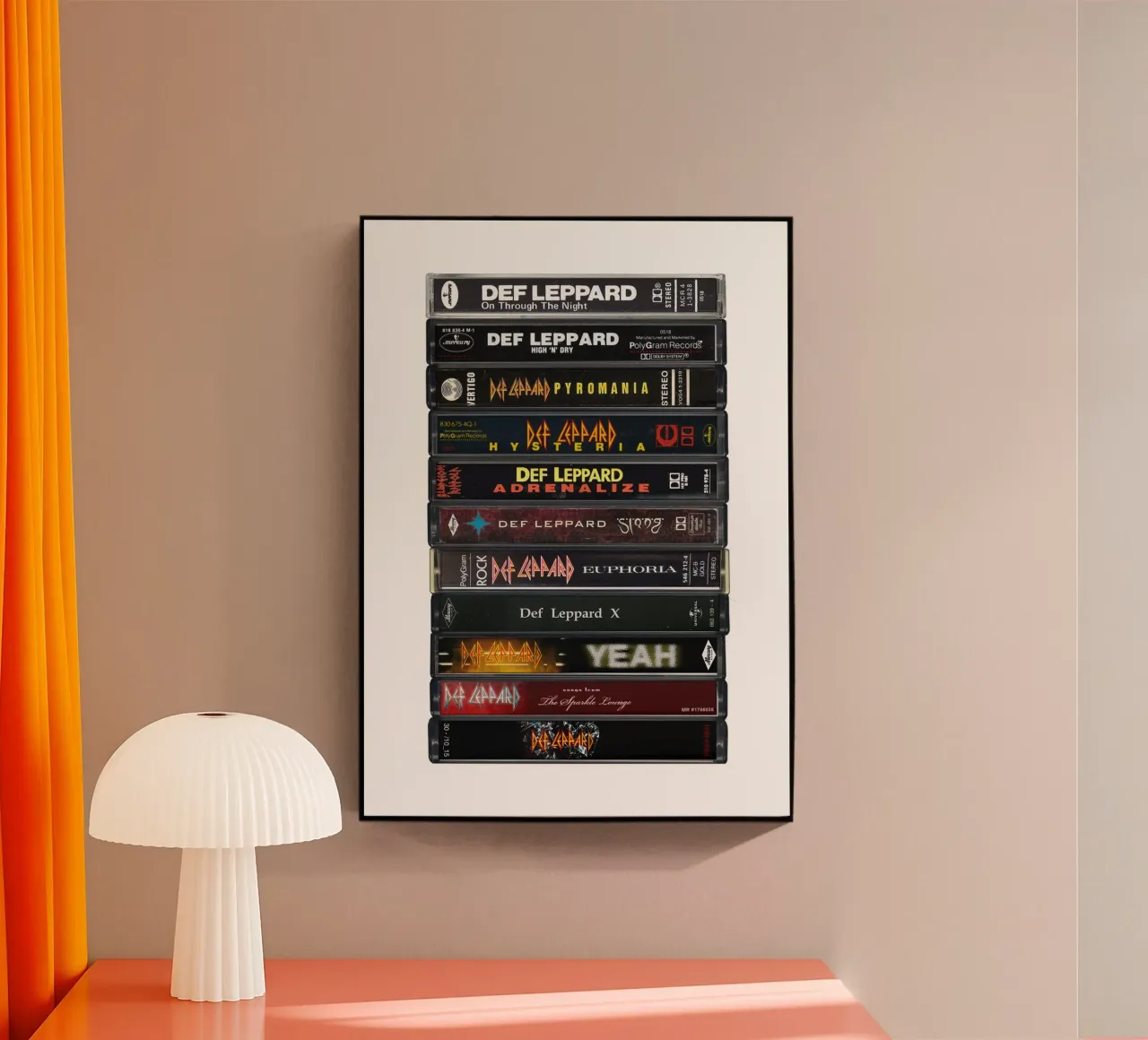 Def Leppard - Album raccolti - Stampa su cassetta plexiglass da MrMustardPrints