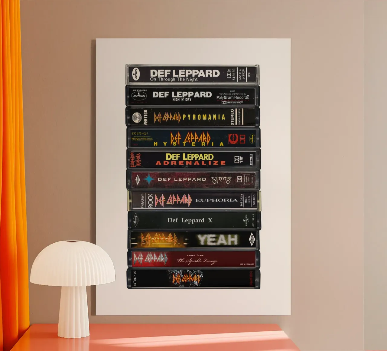 Def Leppard - Album raccolti - Stampa su cassetta plexiglass da MrMustardPrints