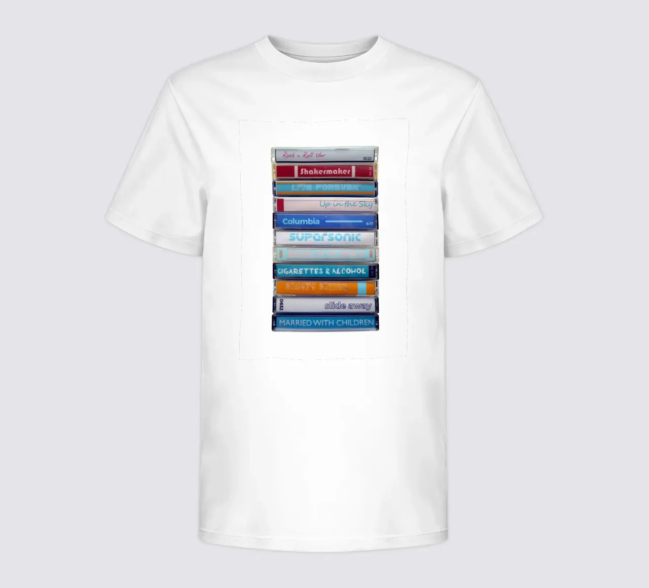 Oasis - Definitely Maybe - Cassette Print kids t-shirt by MrMustardPrints