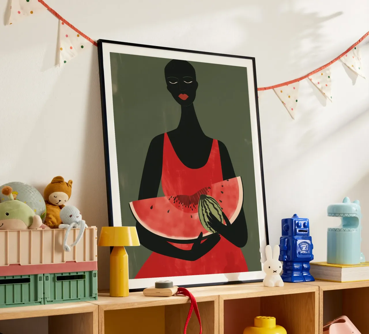 African woman with watermelons poster by Autofocus