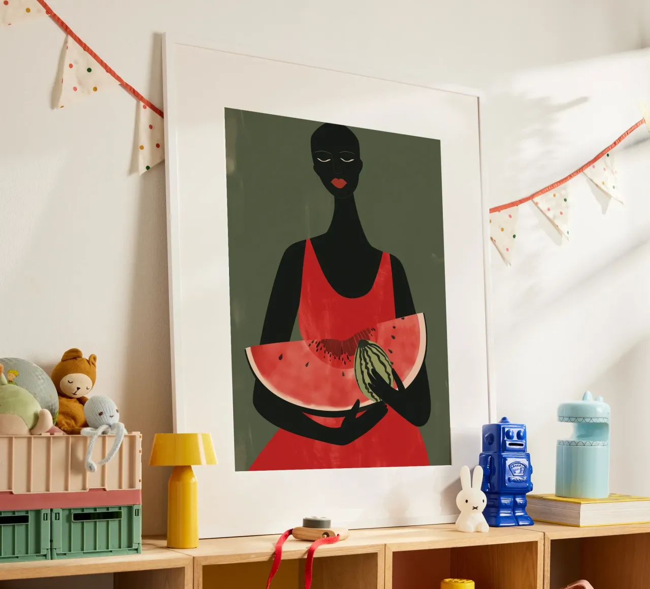 African woman with watermelons poster by Autofocus