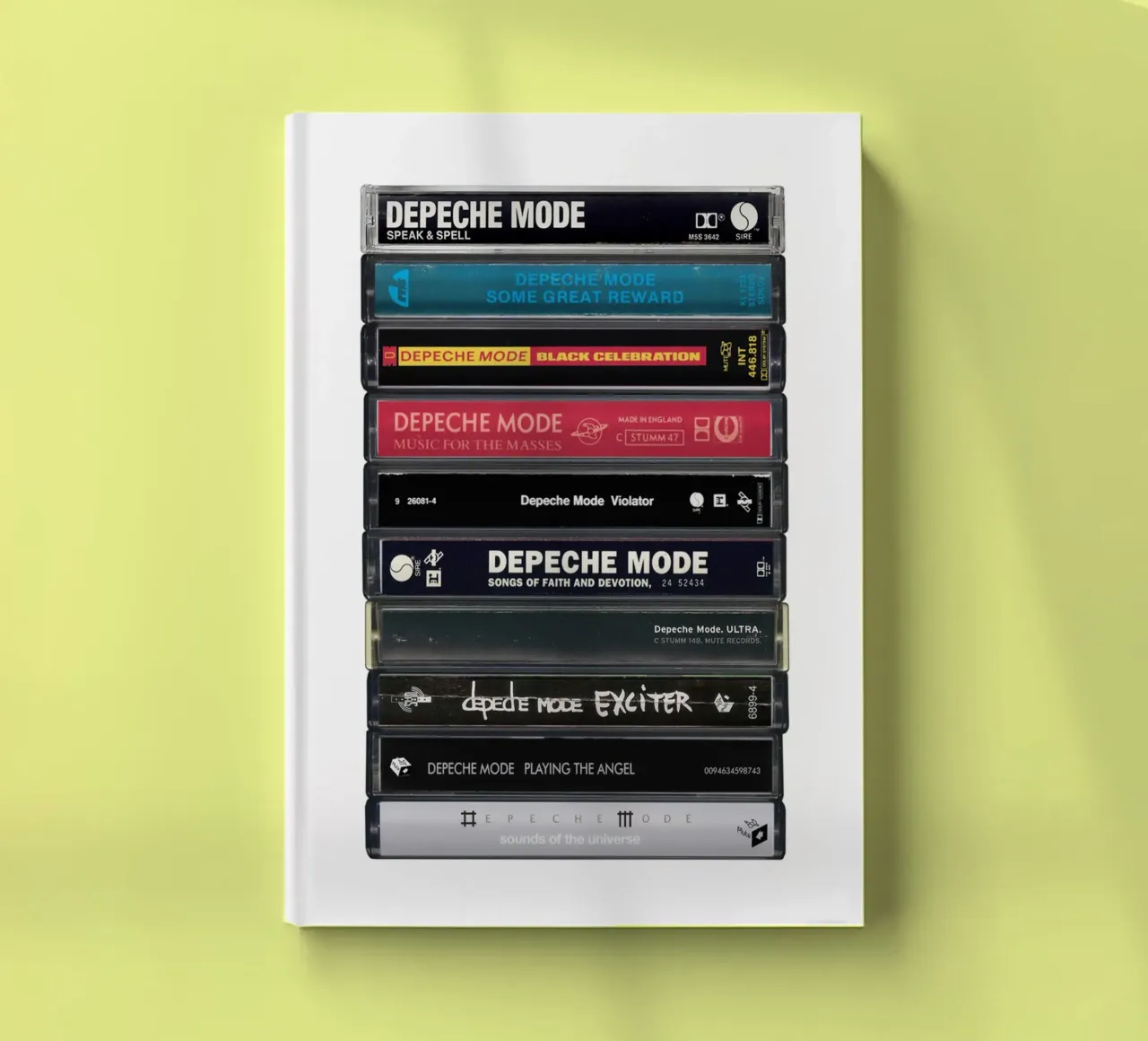Depeche Mode - Collected Albums - Cassette Print notebook by MrMustardPrints