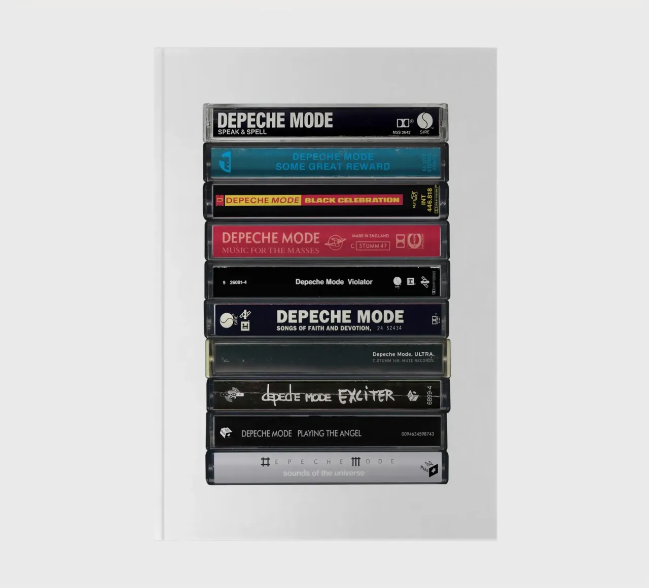 Depeche Mode - Collected Albums - Cassette Print notebook by MrMustardPrints
