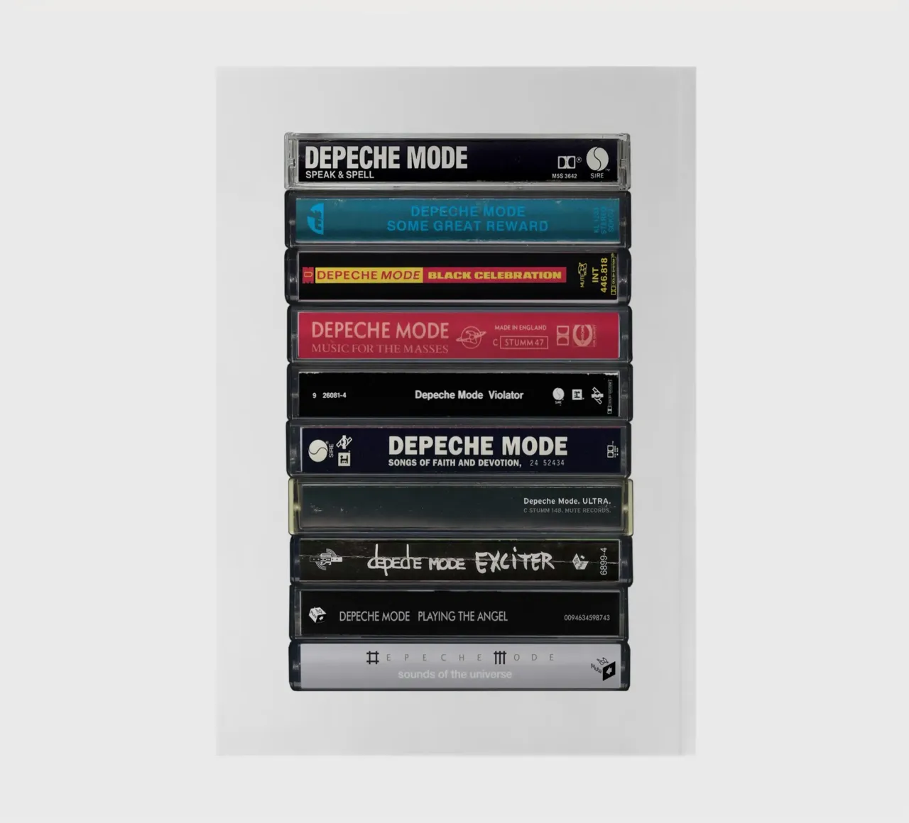 Depeche Mode - Collected Albums - Cassette Print notebook by MrMustardPrints