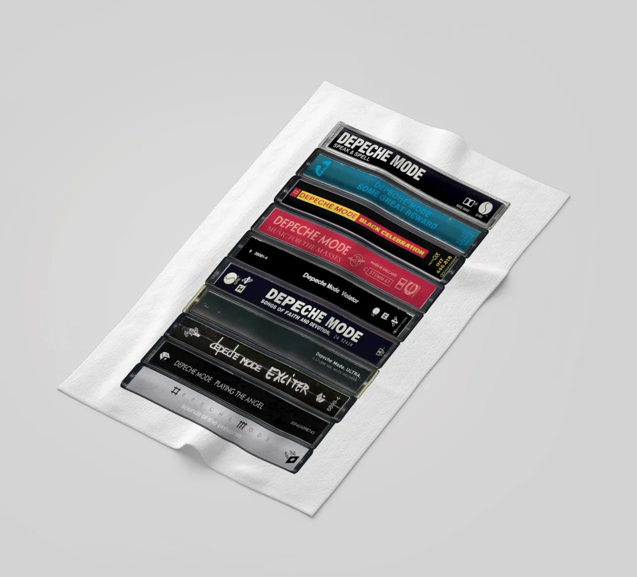 Depeche Mode - Collected Albums - Cassette Print beach towel by MrMustardPrints