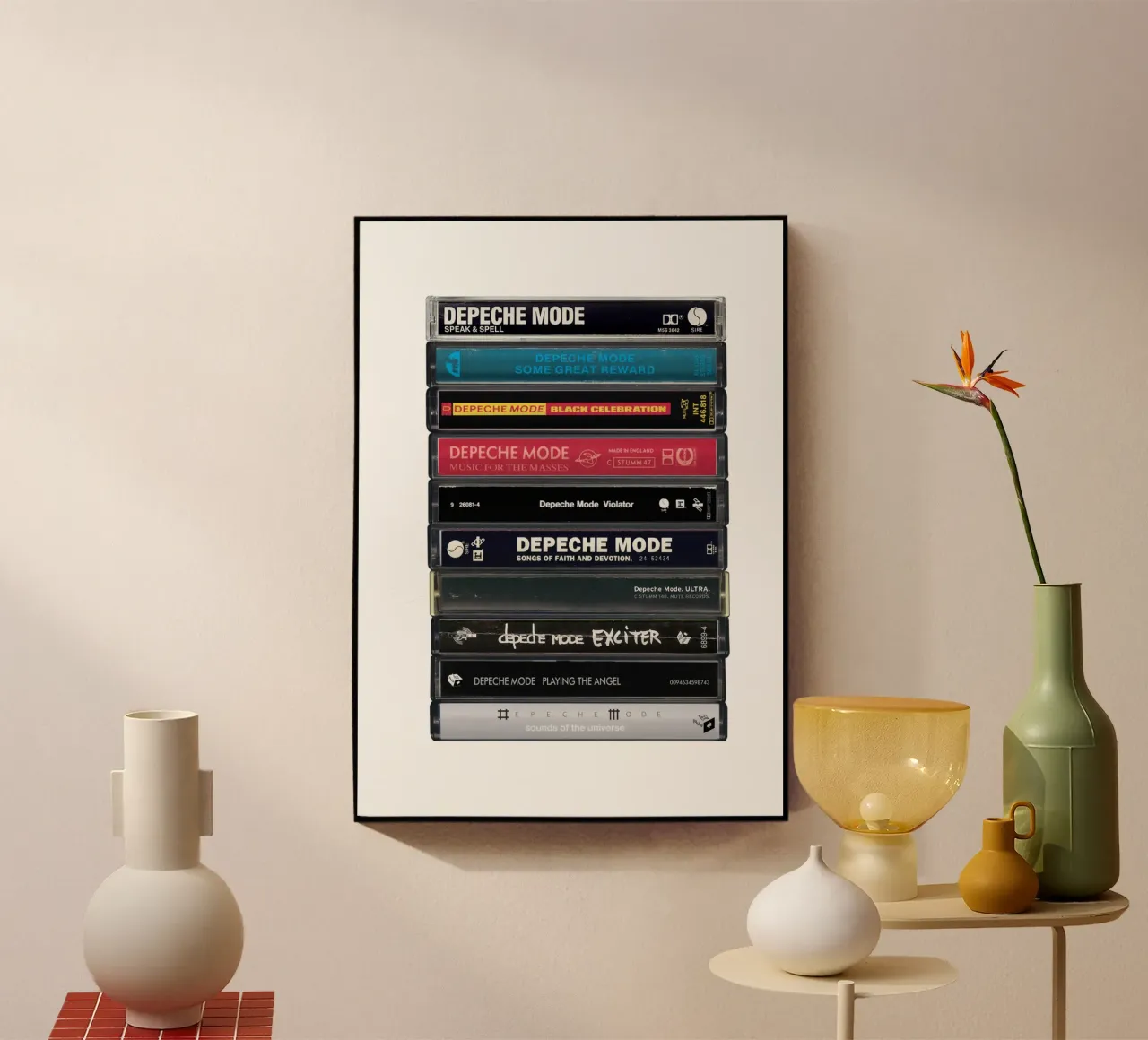 Depeche Mode - Collected Albums - Cassette Print metacrilato de MrMustardPrints