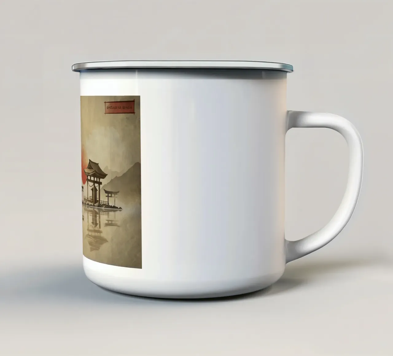 Tranquil Warrior tazza in smalto da Froze Studio