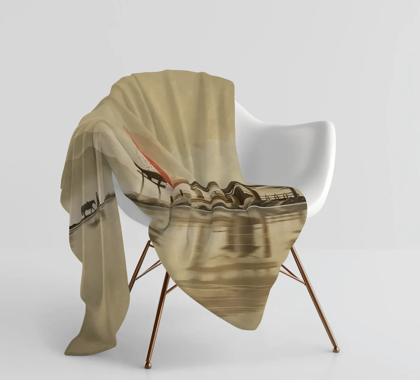 Tranquil Warrior Fleecedecke von Froze Studio