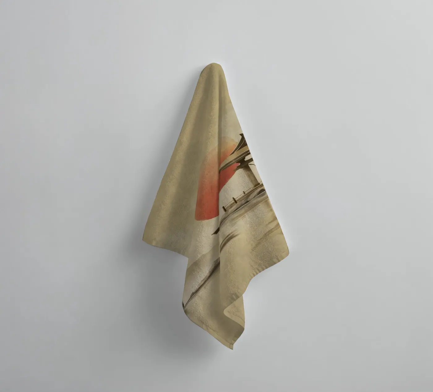 Tranquil Warrior towel by Froze Studio