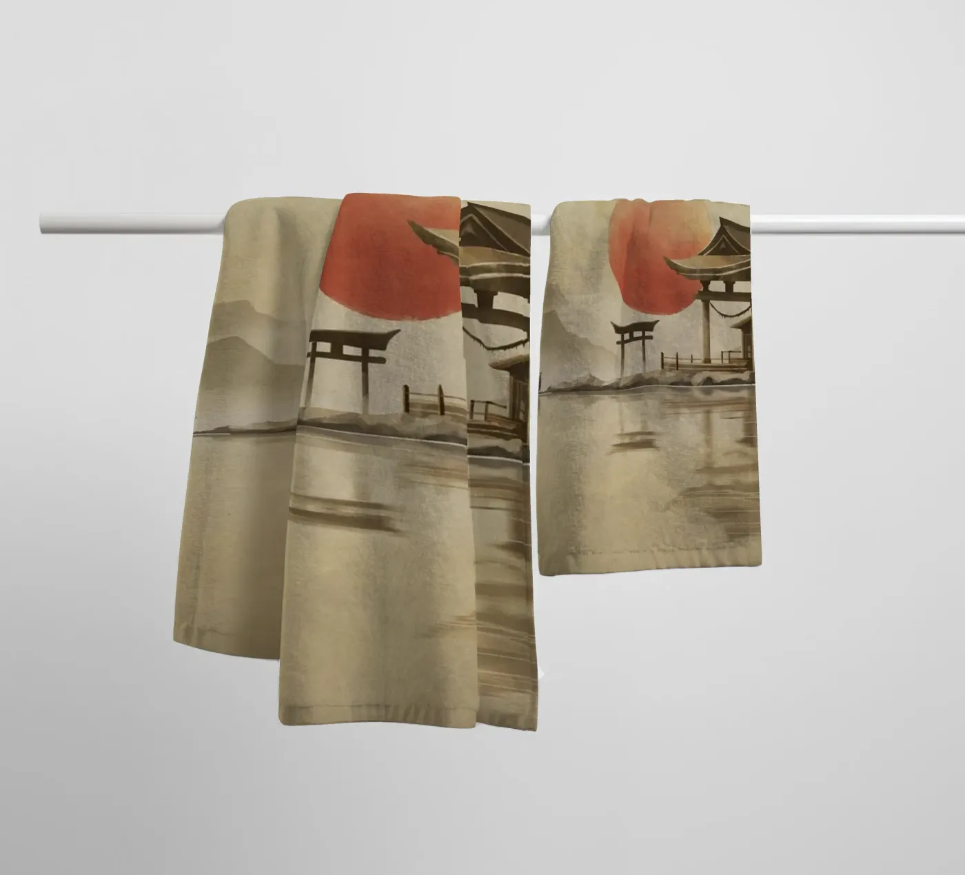 Tranquil Warrior badhanddoek van Froze Studio