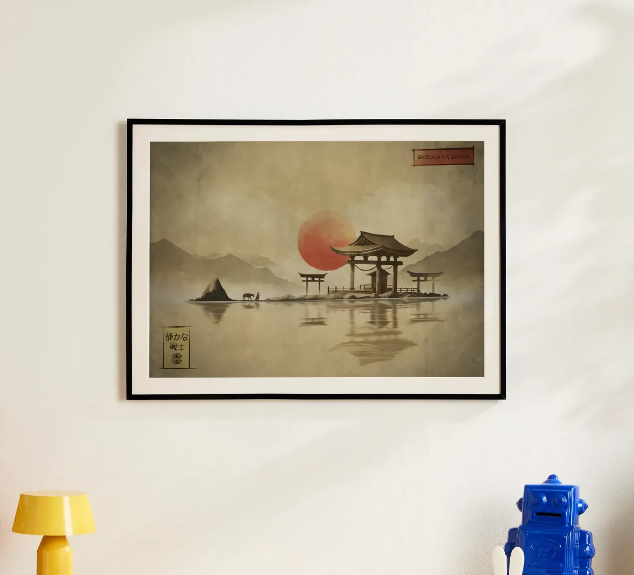 Tranquil Warrior poster con telaio in alluminio da Froze Studio