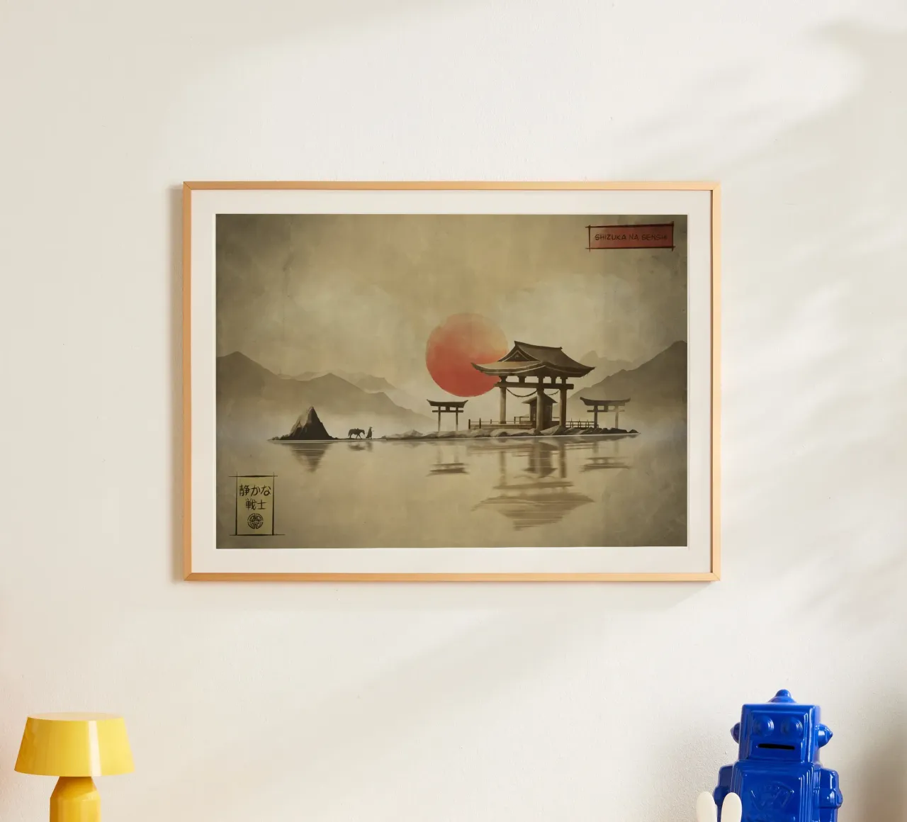Tranquil Warrior poster con telaio in alluminio da Froze Studio