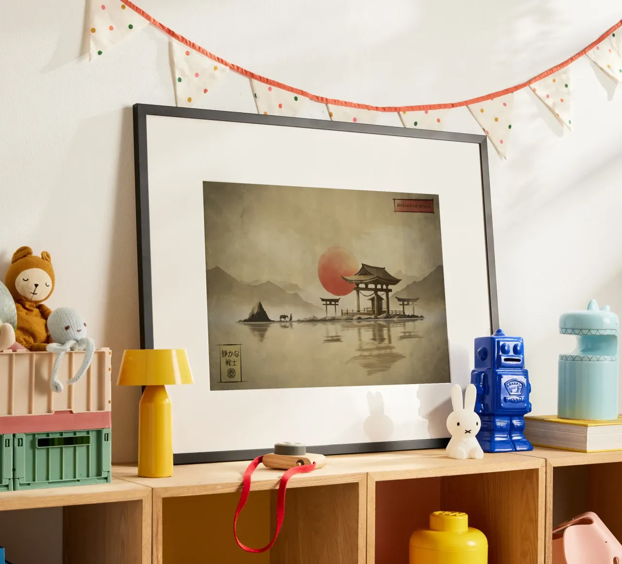 Tranquil Warrior poster con telaio in alluminio da Froze Studio