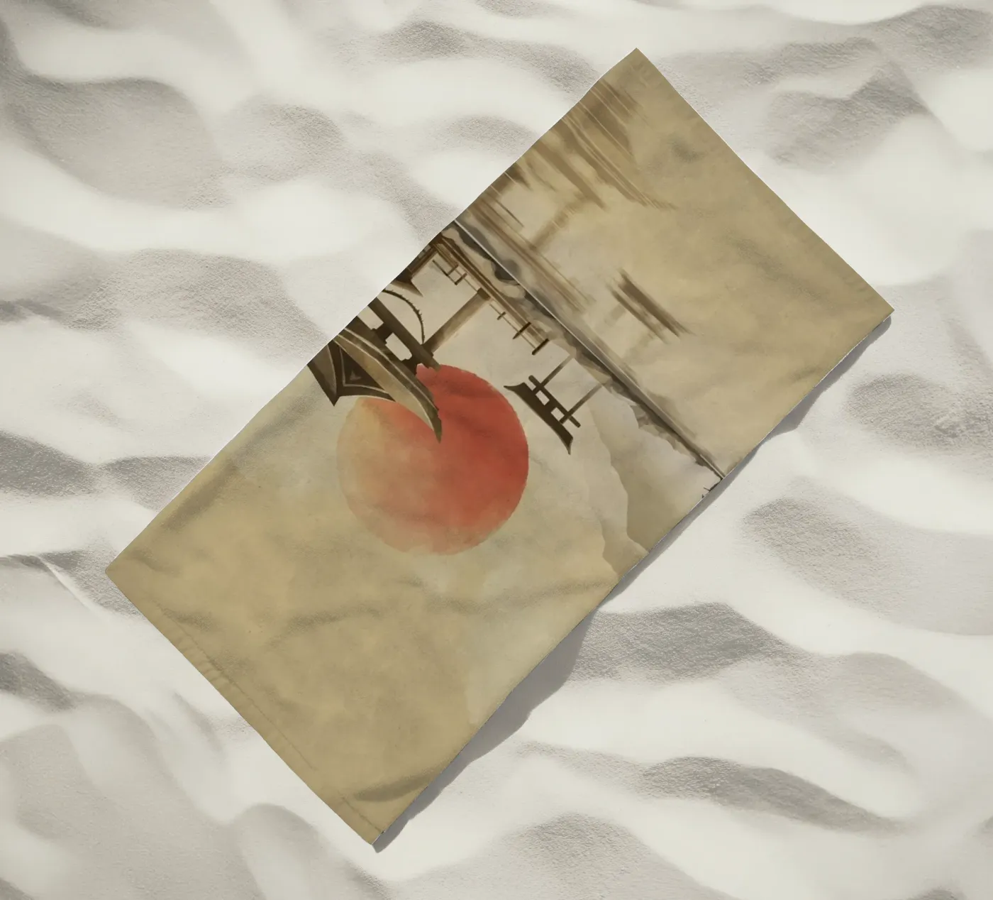 Tranquil Warrior beach towel by Froze Studio