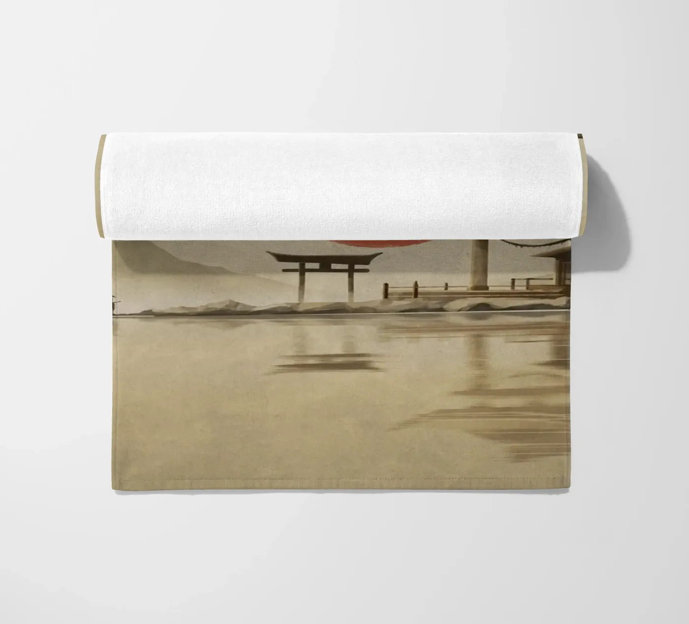 Tranquil Warrior beach towel by Froze Studio