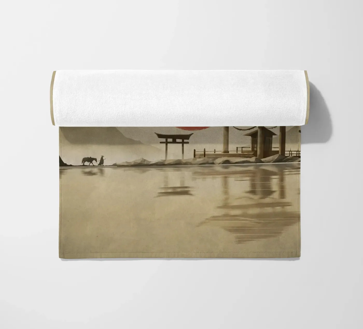 Tranquil Warrior beach towel by Froze Studio
