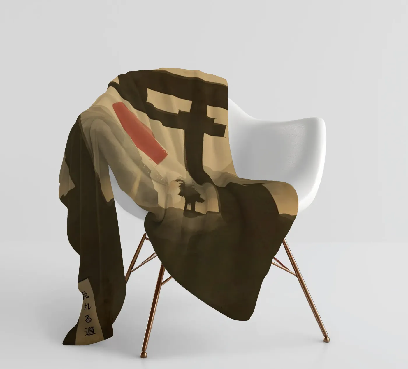 Flowing Path fleece blanket by Froze Studio