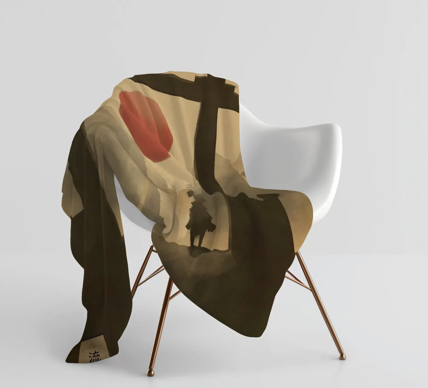Flowing Path fleece blanket by Froze Studio